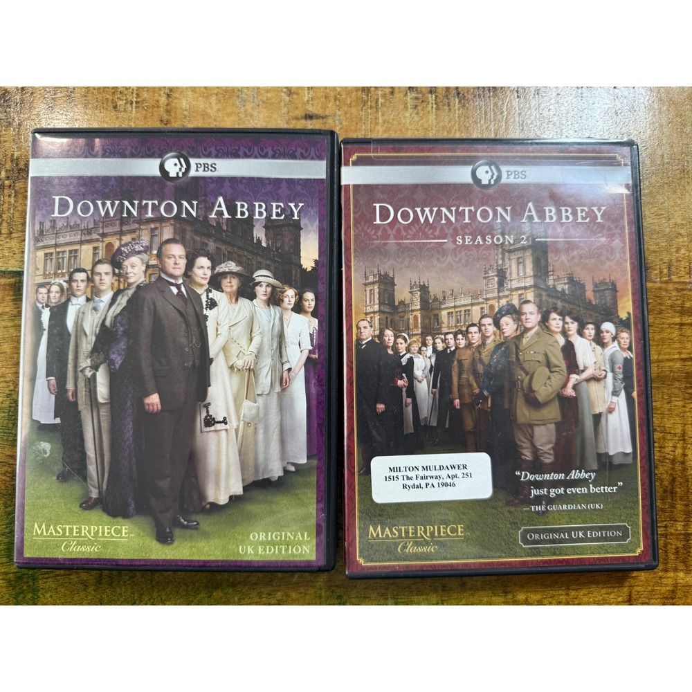 Downton Abbey Seasons 1 & 2 DVD Set Masterpiece Classic Original UK Edition PBS‎